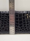 Paige Products Black Faux Crocodile Embossed Hard Shell Jewelry Travel Organizer