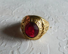 Vintage Us Army Class Ring 18k Gold Heavy Gold Electroplate Marked Sz 13 - 11 2g