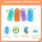 Finger Tooth Brushing Baby Toothbrush 4 Pcs With 4 Blue-green-orange-purple 