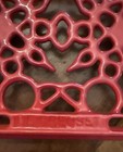 Le Creuset Red Enamel Cast Iron 10-1 2  Oval Trivet Made France  Never Used