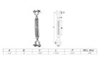 1 4  X 4  Jaw Jaw Turnbuckle Mil Spec  500 Lbs Wll Stainless Steel T316