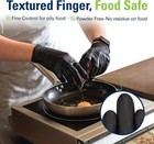 Black Nitrile Food Safe Disposable Gloves  latex   Powder Free 
