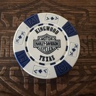 Harley Davidson Kingwood Texas Bull White Dealer Poker Chip