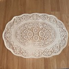 Set Of 10 Vintage Cream Lace Oval Placemats In Excellent Condition