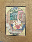 19th C Indo-persian Mughal Miniatures     Royal Couple -   Wonderful For Framing 