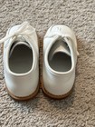 Vtg Stride Rite White Leather Baby Shoes  Lace-up Walking  Size 6 1 2 Ee