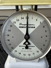 American Family Kitchen Scale 24 Lb Vintage Yellow white Metal Food Scale Works