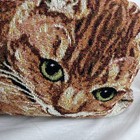 Orange Tabby Cat Throw Stuffed Pillow Woven Tapestry Decorative Couch Chair