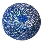 Woven Coil Basket Blue Spiral Sky Flight Handcrafted
