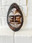 Vintage African Wood Carved Tribal Face Mask wall Hanging decor Handcrafted Made