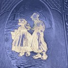 Vintage Early-mid 1900   s Black Scrapbook W dutch Themed Embossed Pattern 14 5 In