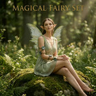 Fairy Wings For Adults  Fairy Costume Set With Elf Ears And Fairy Flower Arm Wra