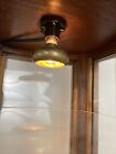 Vintage Wood Oak Table Top  Curio Cabinet Curved Glass Lighted Display Canada