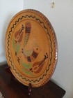 Turtle Creek Pottery 10  Decorated Redware Bird Plate - Christopher Woods 2008