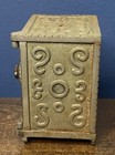 1900s Vintage Cast Iron State Safe Coin Bank Not Locking Original