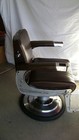 Antique 1970 s Belmont  Barber Chair  Foot Hydraulics  Chrome Plated Cast Metal 