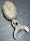 Vintage Antique 4  Block And Tackle Single Wheel Pulley Brass Hardware Wood Iron