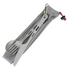 3-pc-set Evoly Outdoors 3-in-1 Titanium Spork Utensil With Carry Case  7 5 X 1 6