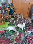 Atlantic Mold 1975 Vintage 18 Piece Christmas Nativity Set Hand Painted Ceramic