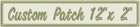 Custom Embroidered Ribbon  Name Tag  Biker Patch  Badge Rectangle  12  X 2 
