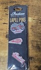 Indian Motorcycle 3 Enamel Lapel Pin Set Headdress   Logo Pinbacks  Brand New 
