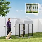 Pawhut Dog Cage Crate Pet Kennel House Metal Playpen Patio Shelter W roof