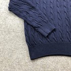 Polo Ralph Lauren Sweater Mens Large Cable Knit Half Zip Pullover Pony