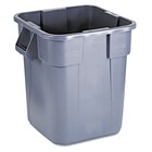 Rubbermaid Commercial 352600gy 28 Gal Poly Square Brute Container - Gray New