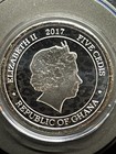 2017 African Leopard 1 Oz  999 Fine Silver Coin Ghana Scottsdale Mint In Capsule