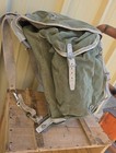 Vintage Norwegian Military Rucksack  Canvas Leather  Ts