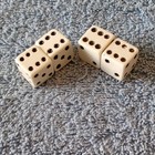 Set Of 4 White And Black Vtg Dice