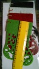 Christmas Stocking Shape Felt  pack Of 4 Red  Green  White  Black  4   new In Pk