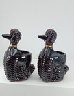 1950   s Black Poodle Pencil Holders Set Of Two
