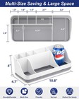 Bathroom Counter Organizer 7-slot W toothbrush Holder  Anti-slip Vanity Storage
