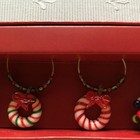Pier 1 Christmas Wine Glass Drink Charms Set Of 6 In Original Box-never Used