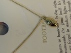 Tiny Tags Necklace Football  16  W  2  Extender 14k Gold Ion Plate Over Brass