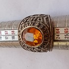 Rare Vintage Silver Ring With Brown Stone Carnelian Ornate Handcrafted