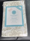 Martha Stewart Collection 2 Flannel Pillow Shams Standard Floral Beige Col