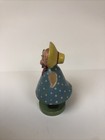 Vintage German Erzgebirge Wendt   Kuhn     Wooden Girl With Flowers   Bonnet