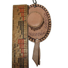 Progreso Souvenir Keychain Leather Cowboy Hat Yucatan Mexico Wide Brimmed New