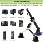 Triple Suction Cup 360 Camera Car Mount with 2in1 Extension Pole selfie Stick