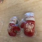 Polska Country Flag Mini Boxing Glove Pair Keychains