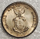 1944 D Philippines 20 Centavos  750 Very Fine Silver Coin