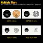 200 Pcs Coin Holders 2 X 2 Cardboard Mylar Flips For Dime Penny Quarter 4 Sizes