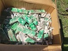 Victorian Bridge Fireplace Tiles  Mottled Green   White