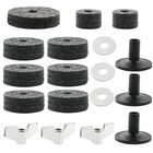 18 Pieces Cymbal Replacement Accessories Drum Cymbal Stand Felt Hi-hat Clutch