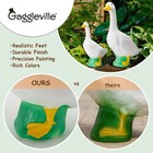 Gaggleville Porch Goose Bundle Goose And Baby Statue     Charming Outdoor Decorati