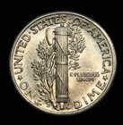 1944-d  Mercury Dime  Bu   full Split Bands
