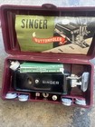 Vintage Singer Sewing Machine Button Hole Attachment Hand Held With Case