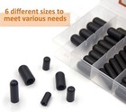  100 Pcs  Carburetor   Vacuum Rubber Cap Plug Assortment Kit Intake Vacuum Lines